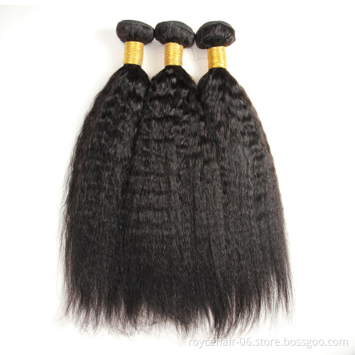 Wholesale Factory Supplier Unprocessed Virgin Indian Kinky Straight Hair Yaki Weave Bundles